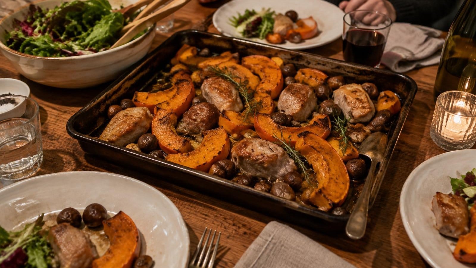 Marta descobriu o jantar de fim de mês perfeito: abóbora e castanha salgadas, por menos de 5€