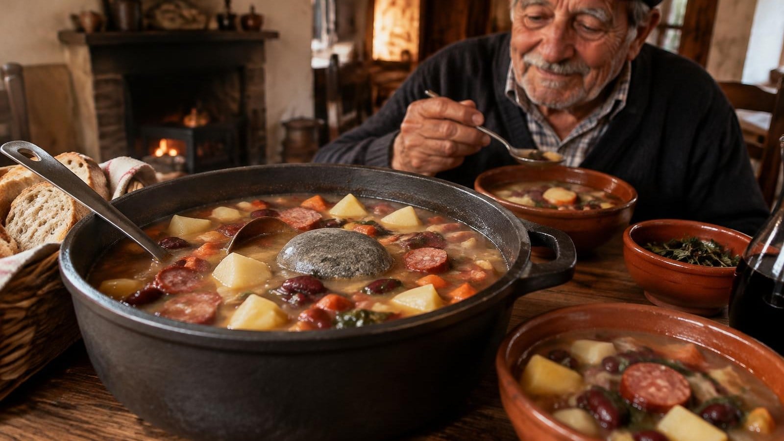 O Sr. Amadeu faz sopa da pedra para a família toda — e gasta menos de 5€