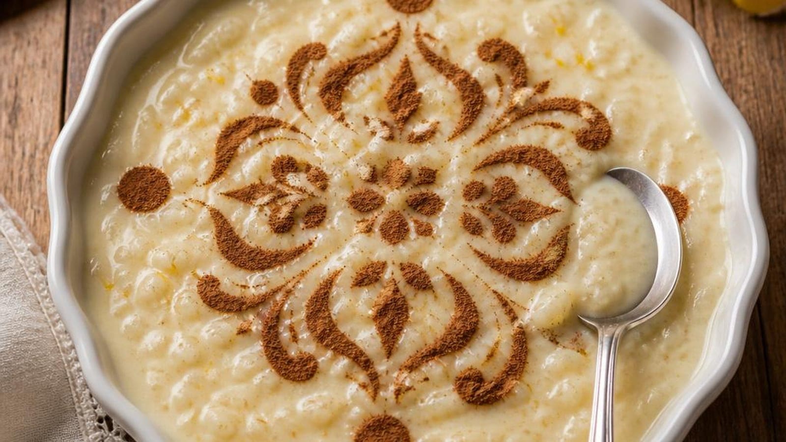 Arroz Doce Português Tradicional — A Sobremesa da Avó com Casca de Limão, Canela e Gemas (2,80€/4 Pessoas)