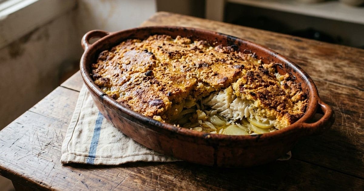 Bacalhau com Broa no Forno (à Bairrada)