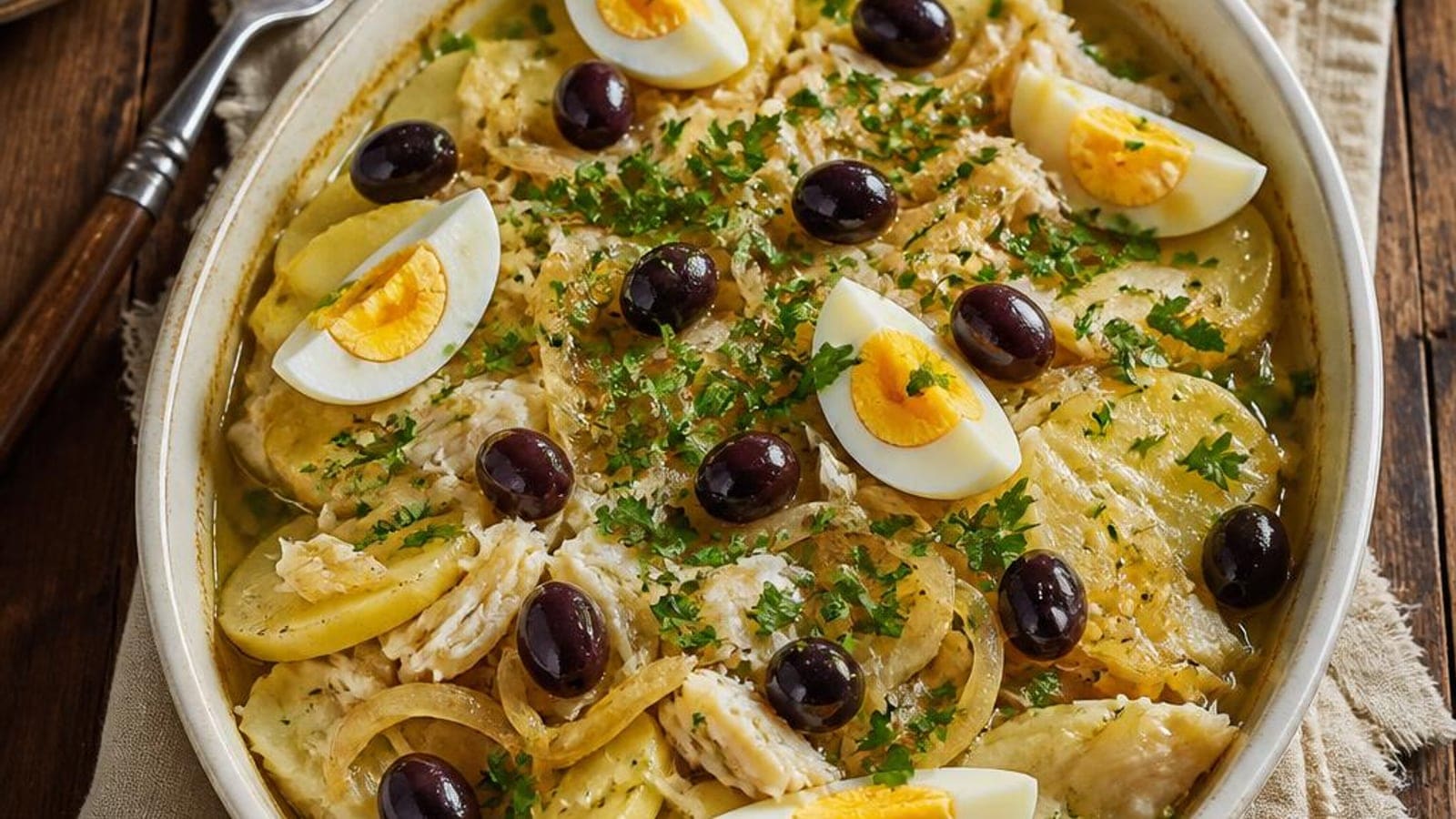 Bacalhau à Gomes de Sá — A Receita Original do Porto com Batata, Cebola, Ovo e Azeitona (4,94€/4 Pessoas)