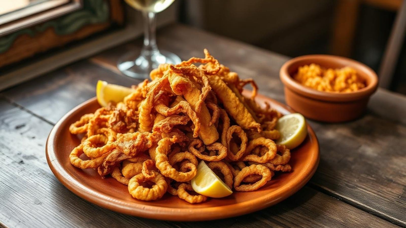 Choco Frito à Setubalense com Arroz de Tomate