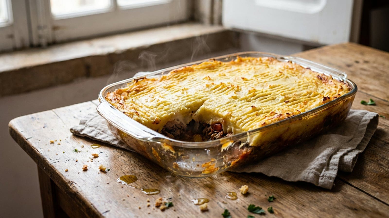 Empadão de Atum com Puré de Batata