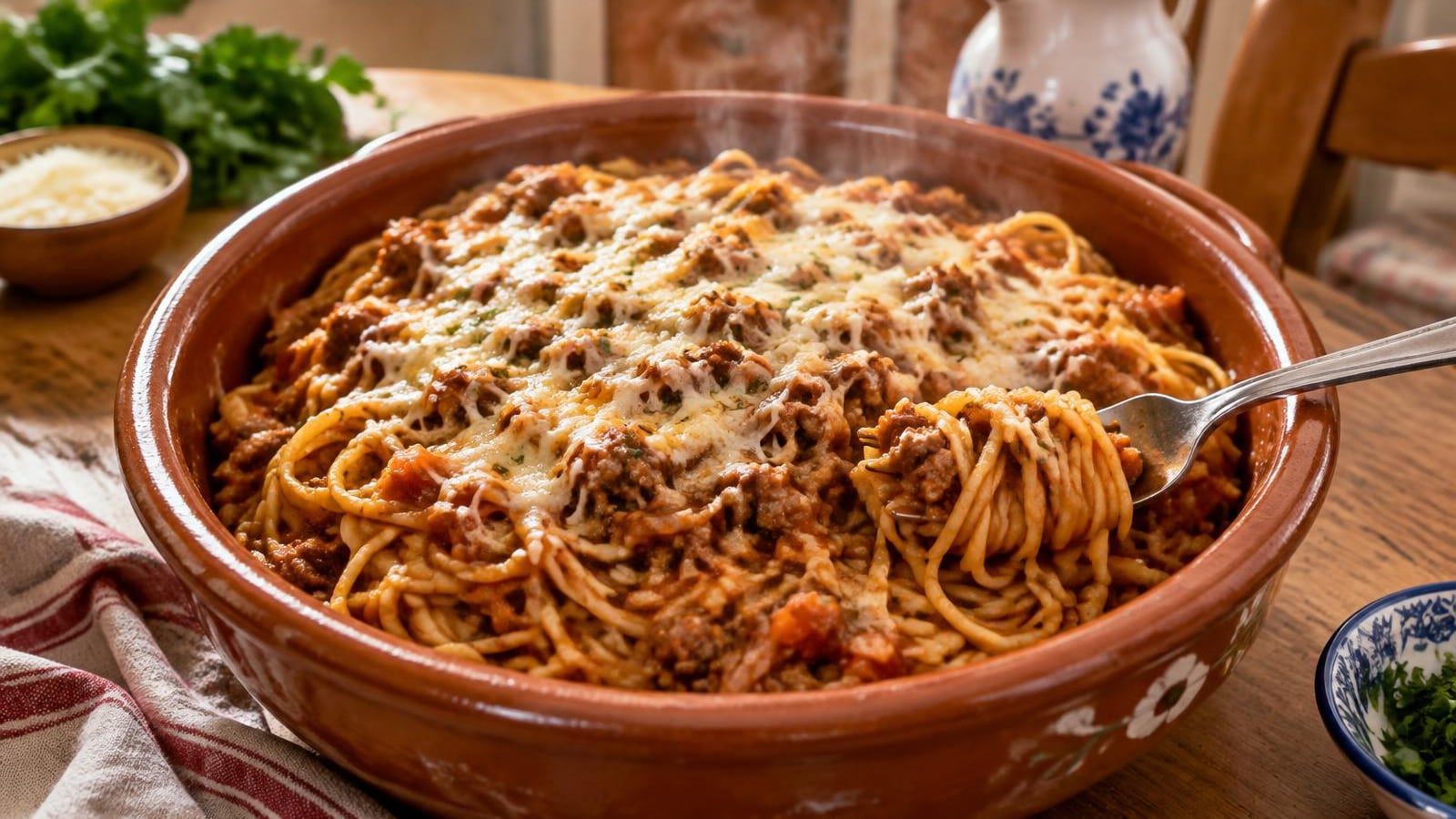 Esparguete à Bolonhesa Caseiro com Molho Rico de Carne