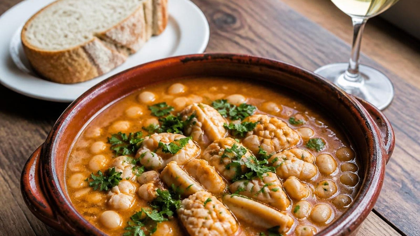 Feijoada de Chocos à Setubalense com Coentros e Broa — o Prato de Tasca da Beira-Mar que Custa 4,88€ para 4 (4,88€/4 Pessoas)
