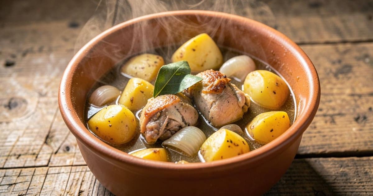Frango Estufado com Cerveja e Batata