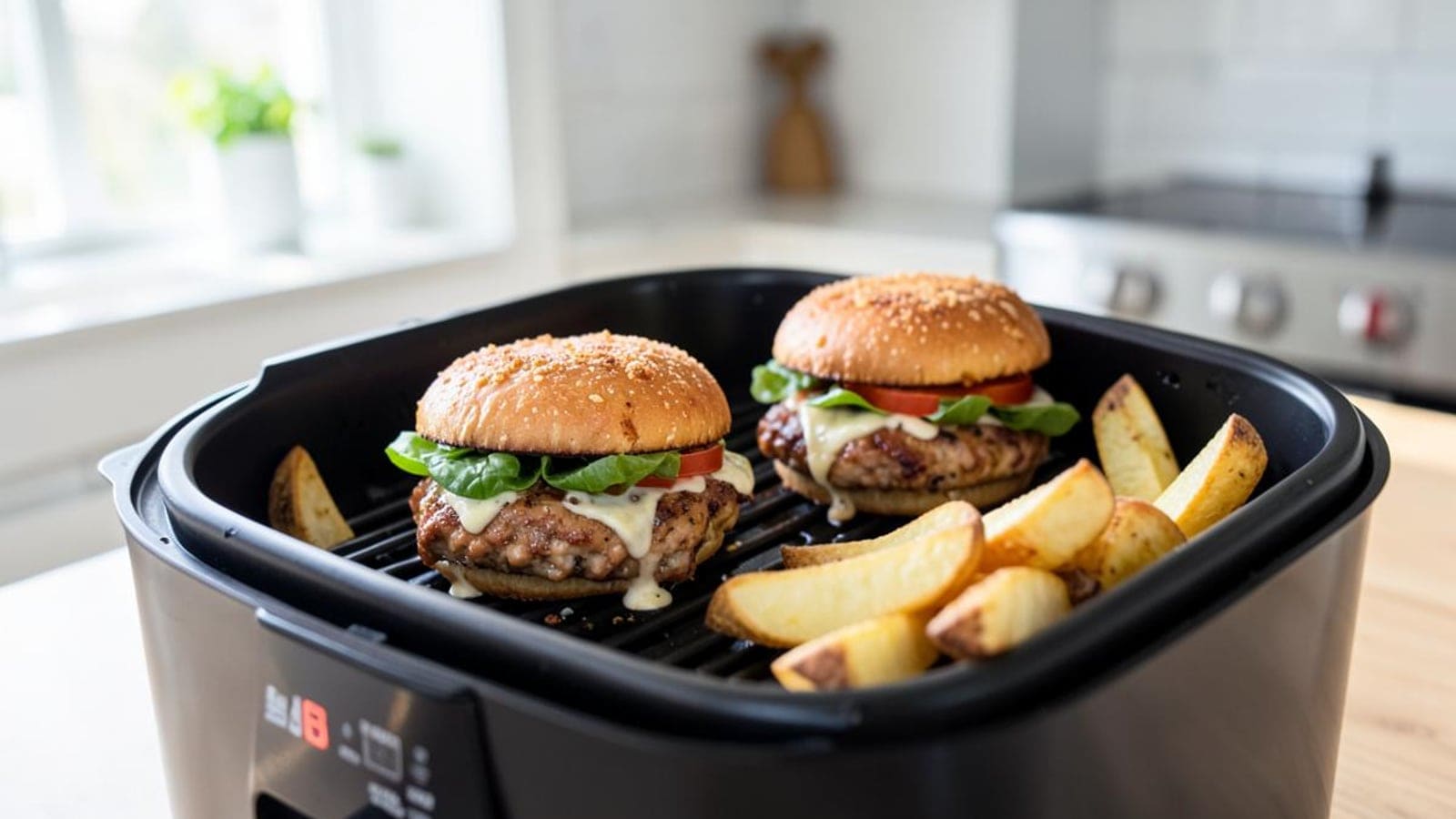 Hambúrgueres de Frango Caseiros na Airfryer