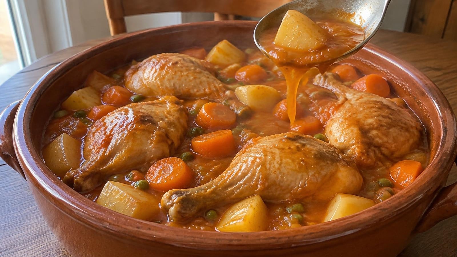 Jardineira de Frango com Batatas e Molho de Tomate